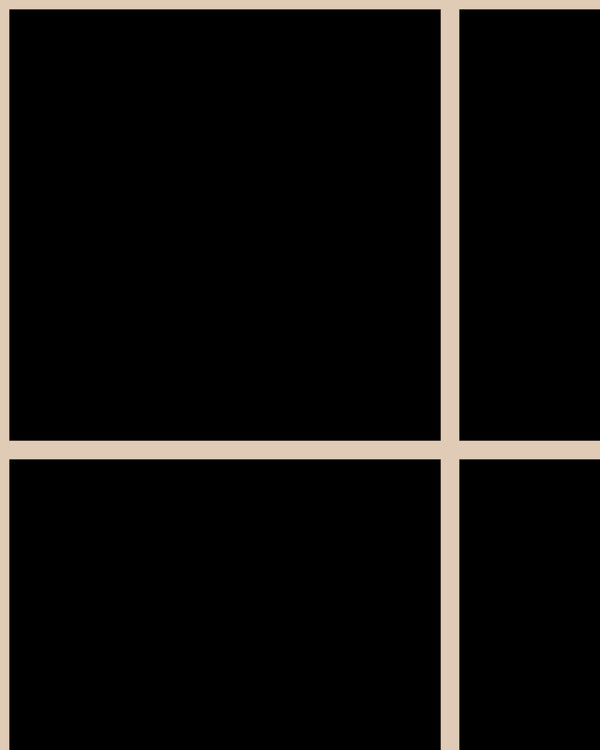 Grid Large Bold Black | Poppy Print Studio Wallcovering