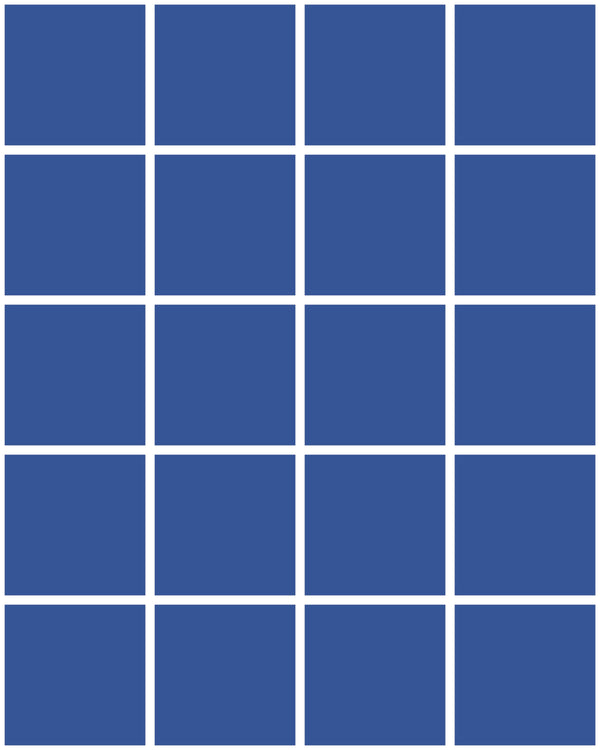 Grid Small Thin Blue | Poppy Print Studio Wallcovering