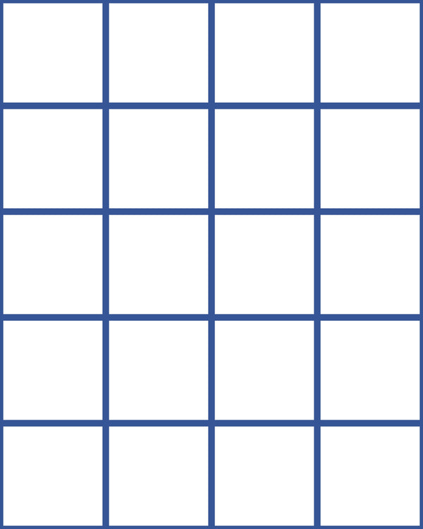 Grid Small Thin White | Poppy Print Studio Wallcovering