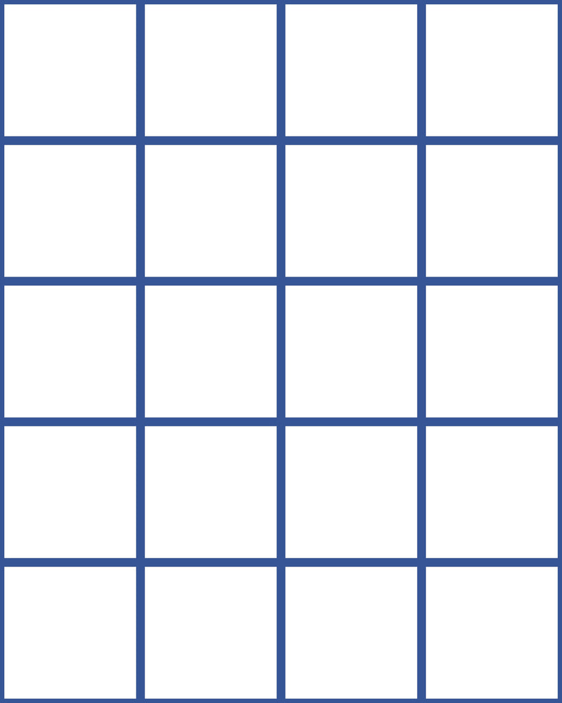 Grid Small Thin White