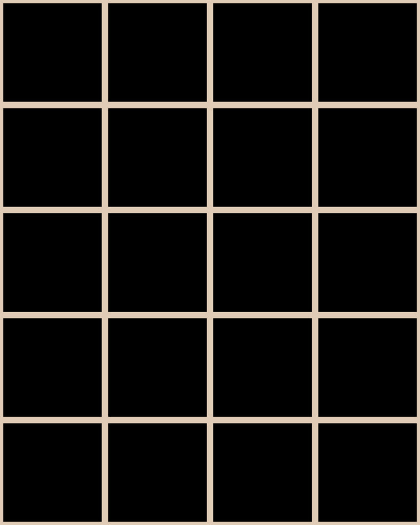 Grid Small Thin Black Tan