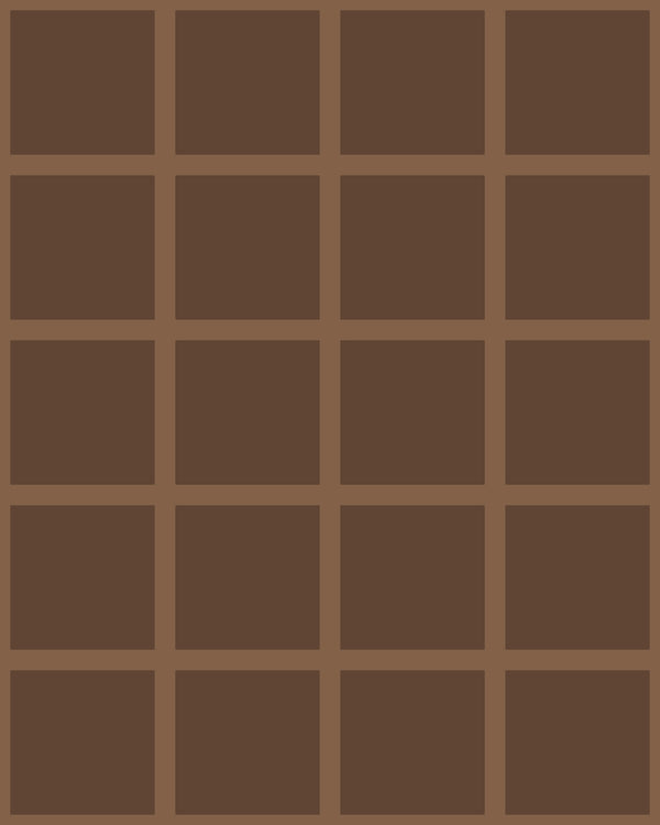 Grid Small Bold Brown | Poppy Print Studio Wallcovering