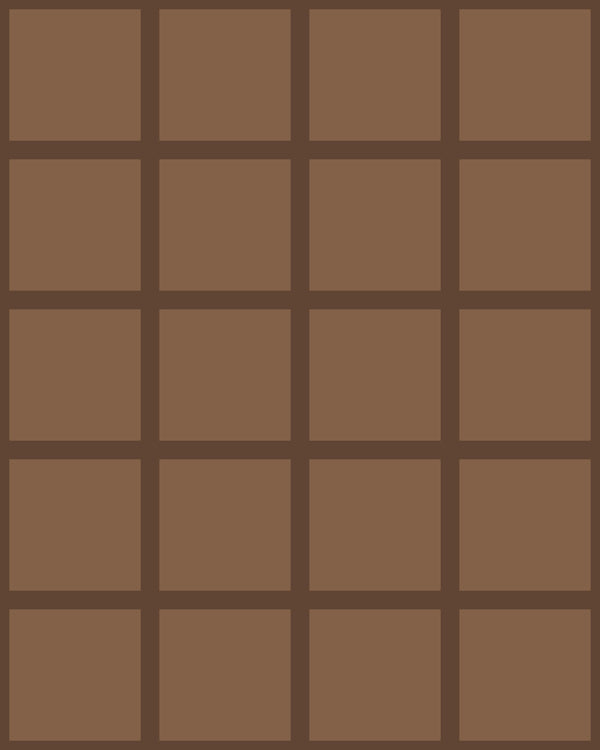 Grid Small Bold Light Brown | Poppy Print Studio Wallcovering
