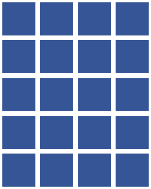 Grid Small Bold Blue | Poppy Print Studio Wallcovering