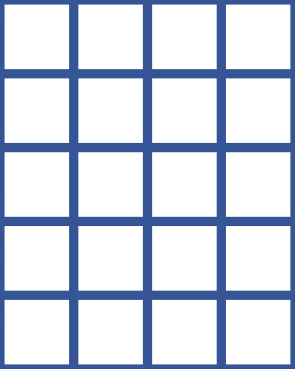 Grid Small Bold White | Poppy Print Studio Wallcovering