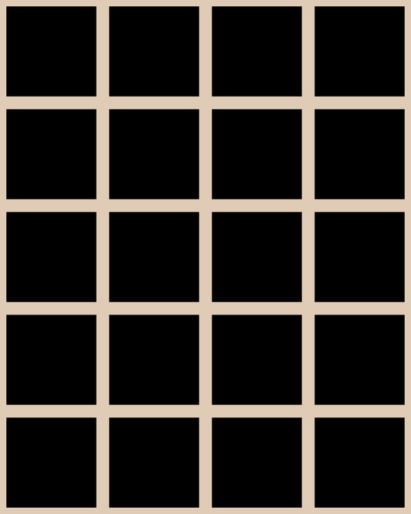 Grid Small Bold Black | Poppy Print Studio Wallcovering