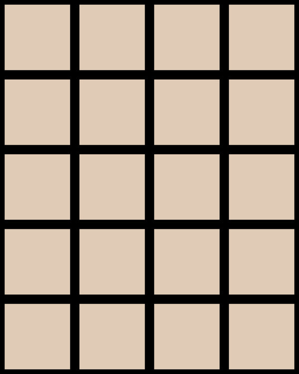 Grid Small Bold Black | Poppy Print Studio Wallcovering