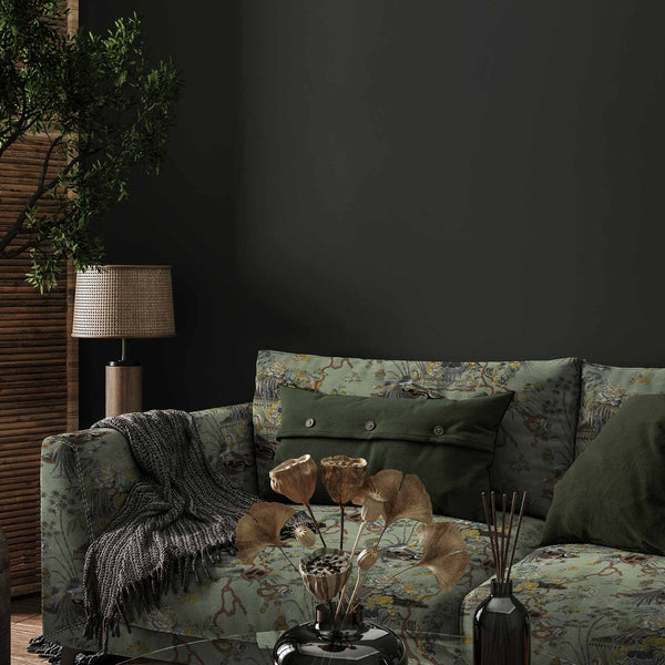 Sacred Pheasants Jade Tsacjad Fabric | Coordone Europe