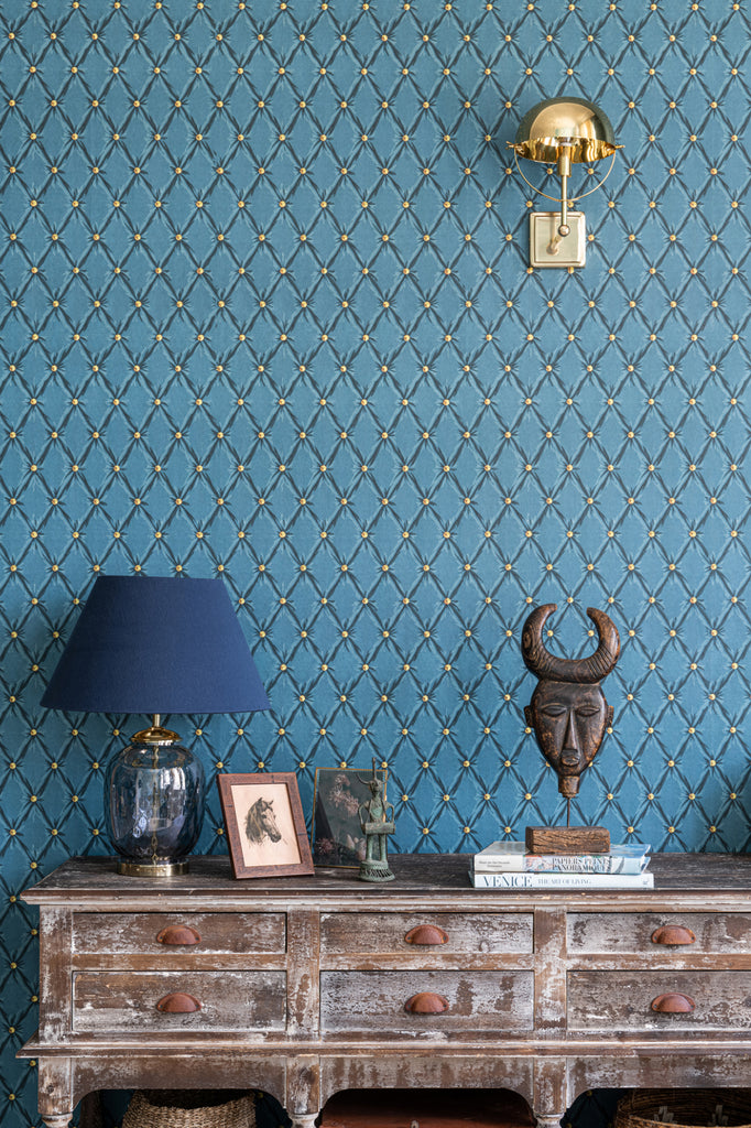 Tufted Panel Blue Moon Wallpaper | Mind The Gap