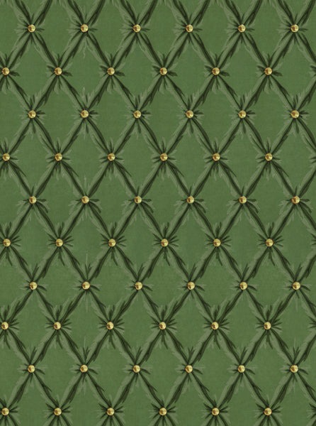 Tufted Panel Forest Green Wallpaper | Mind The Gap