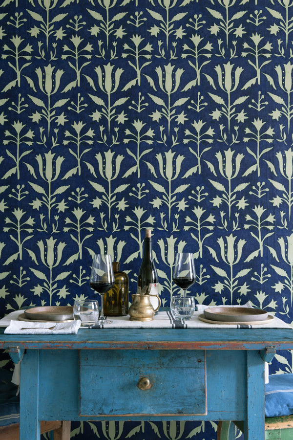 Tulipan - Indigo Wallcovering | Mind the Gap