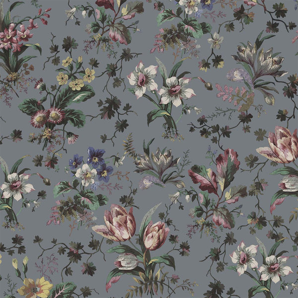 Tulipa Pewter, Sample Wallcoverings | House of Hackney