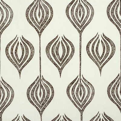 Samples and Purchasing available for Tulip - White/Chocolate White By Lee Jofa Modern | Allegra Hicks Collection |Modern  Multipurpose Print at Designer Wallcoverings and Fabrics