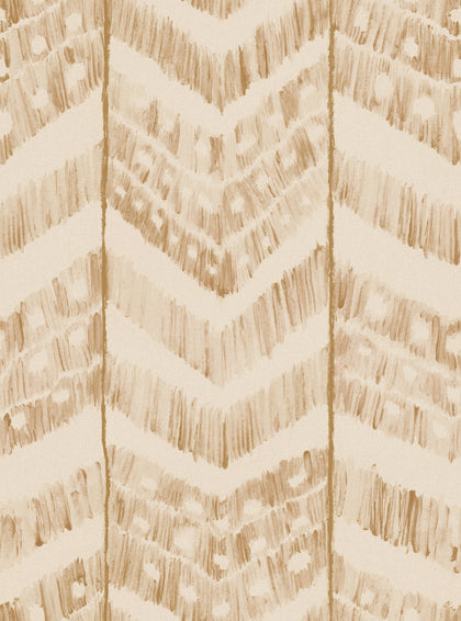 Turkish Ikat Taupe - Taupe, Off White Wallcovering | Mind the Gap