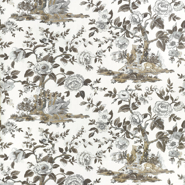 Forest Lodge, Brown and White Wallcoverings | Thibaut
