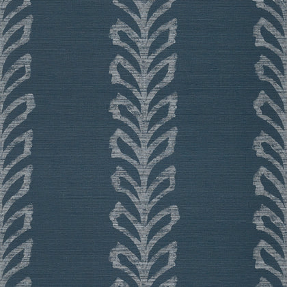 Evia Wide Width, Navy Wallcoverings | Thibaut