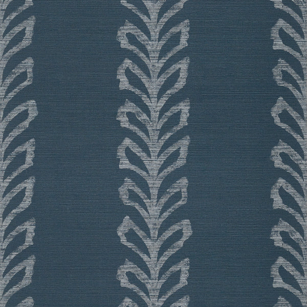 Evia Wide Width, Navy Wallcoverings | Thibaut