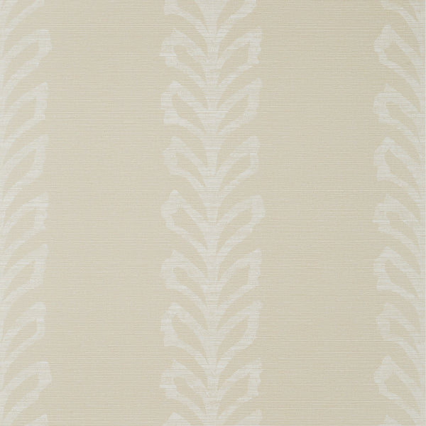 Evia Wide Width, Light Taupe and White Wallcoverings | Thibaut