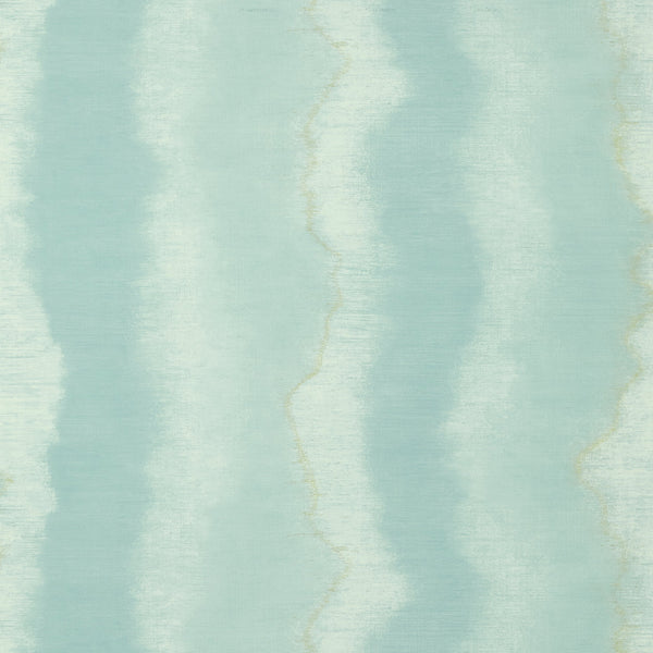Geode Wide Width, Spa Blue Wallcoverings | Thibaut