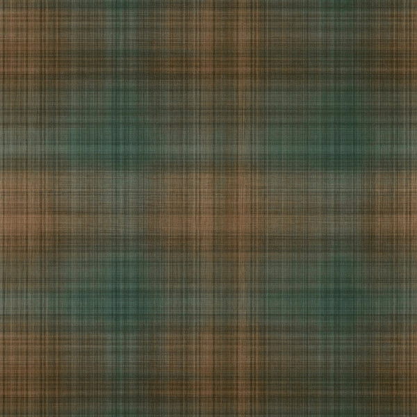 Inverness Wide Width, Teal and Clay Wallcoverings | Thibaut