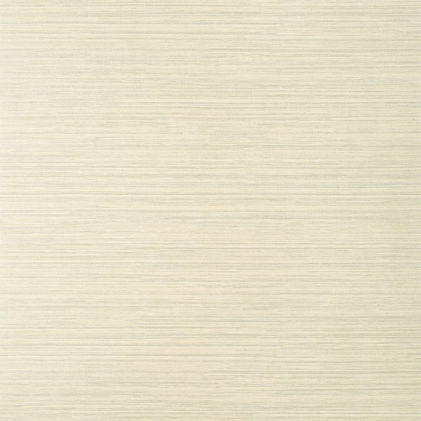 Luta Sisal Wide Width, Beige and Metallic Silver Wallcoverings | Thibaut