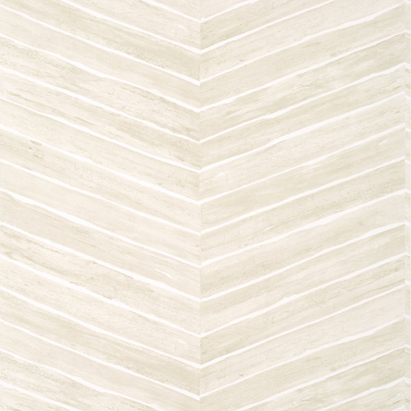 Wood Herringbone Wide Width, Oyster Wallcoverings | Thibaut