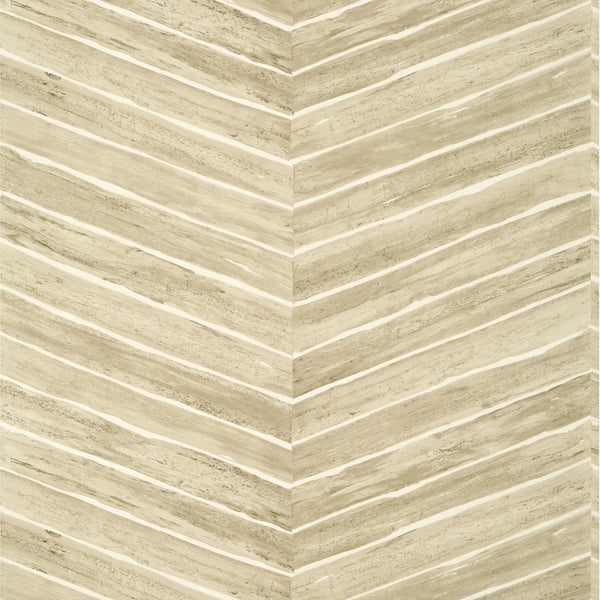 Wood Herringbone Wide Width, Taupe Wallcoverings | Thibaut