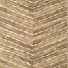 Wood Herringbone Wide Width, Natural on Metallic Silver