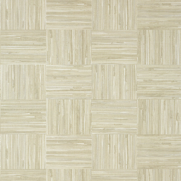 Bayshore Basket Wide Width, Taupe Wallcoverings | Thibaut