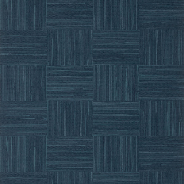 Bayshore Basket Wide Width, Navy Wallcoverings | Thibaut