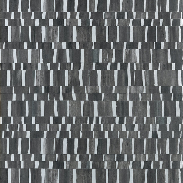Twillingate Wide Width, Charcoal Gray Wallcoverings | Thibaut