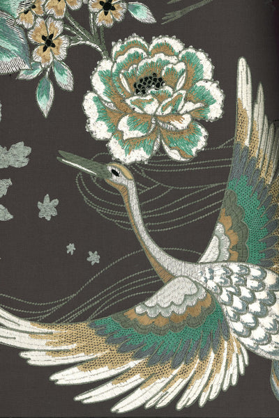 Crane Flight Green Black Wallpaper | Arte Europe