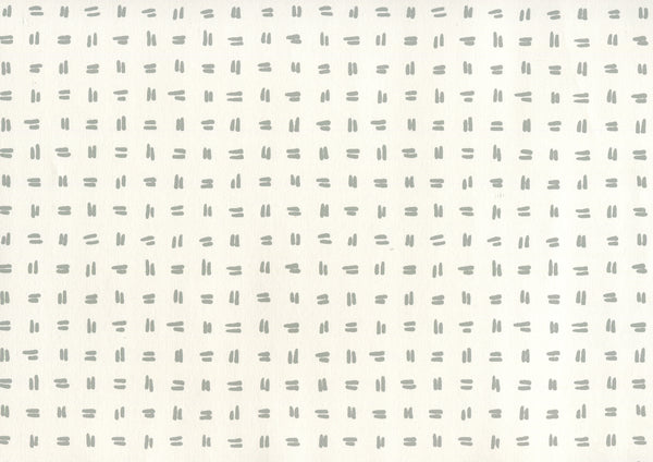 Tate Dark Grey on Almost White Screen Printed - Off-White Wallcovering | China Seas