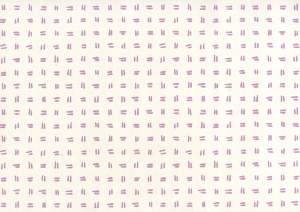 Tate Lavender on Almost White Screen Printed - Off-White Wallcovering | China Seas