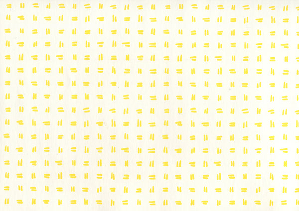 Tate Yellow on Almost White Screen Printed - Off-White Wallcovering | China Seas