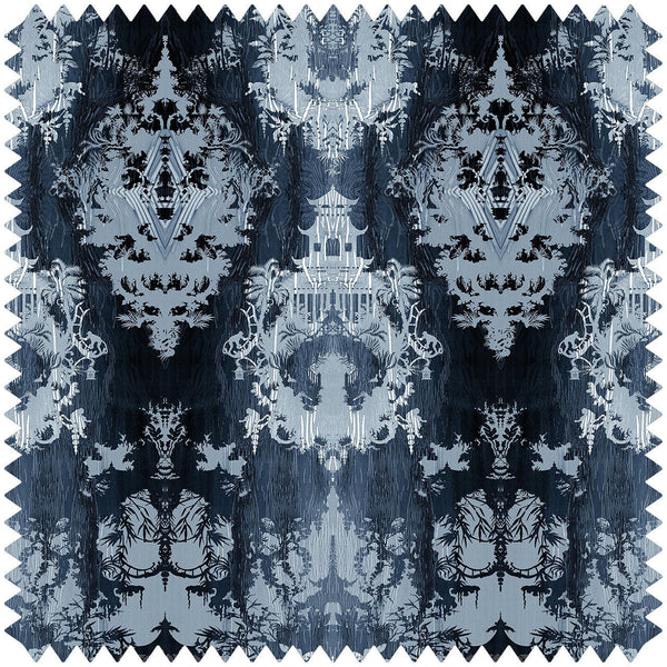 Temples in the Sky Velvet Blue | Timorous Beasties Fabric