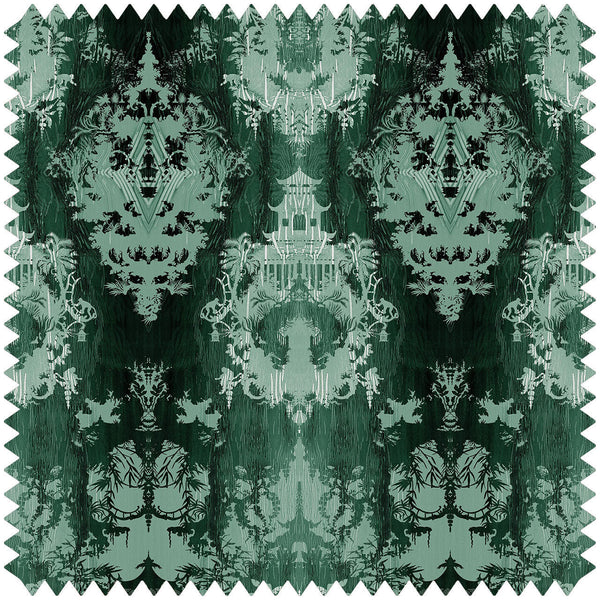 Temples in the Sky Velvet Green | Timorous Beasties Fabric