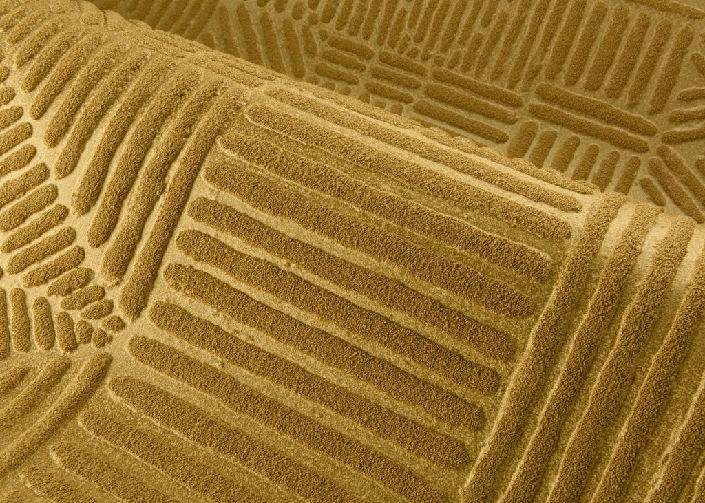 Carvato 3d Textile Mustard Wallpaper | Arte Europe