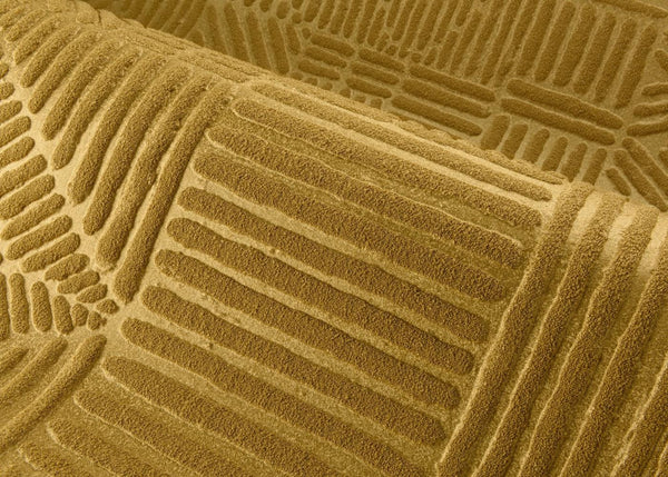 Carvato 3d Textile Mustard Wallpaper | Arte Europe