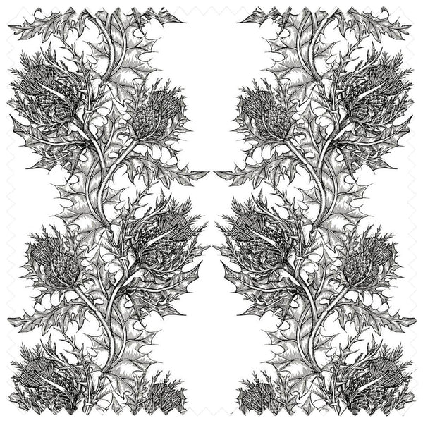 Thistle Linen Ivory | Timorous Beasties Fabric
