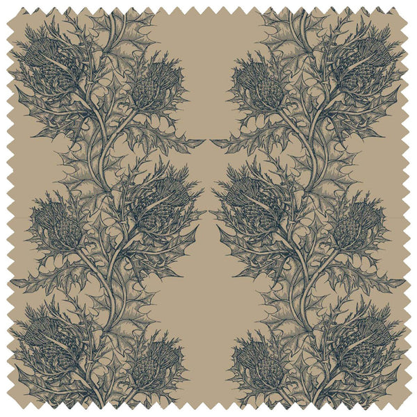 Thistle Linen Navy Blue | Timorous Beasties Fabric