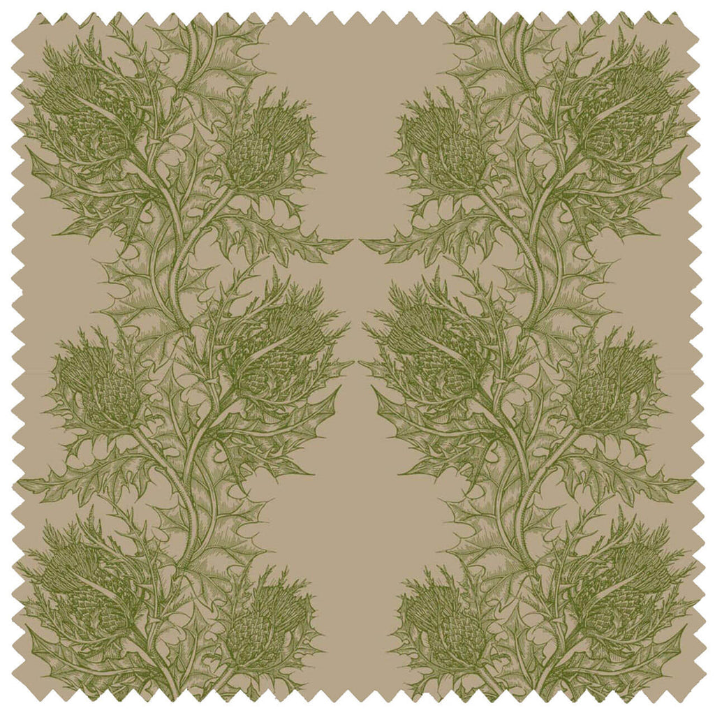 Thistle Linen Olive Green