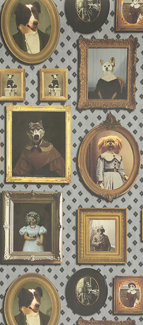 Top Dog Grey Wallcovering | Graduate Collection
