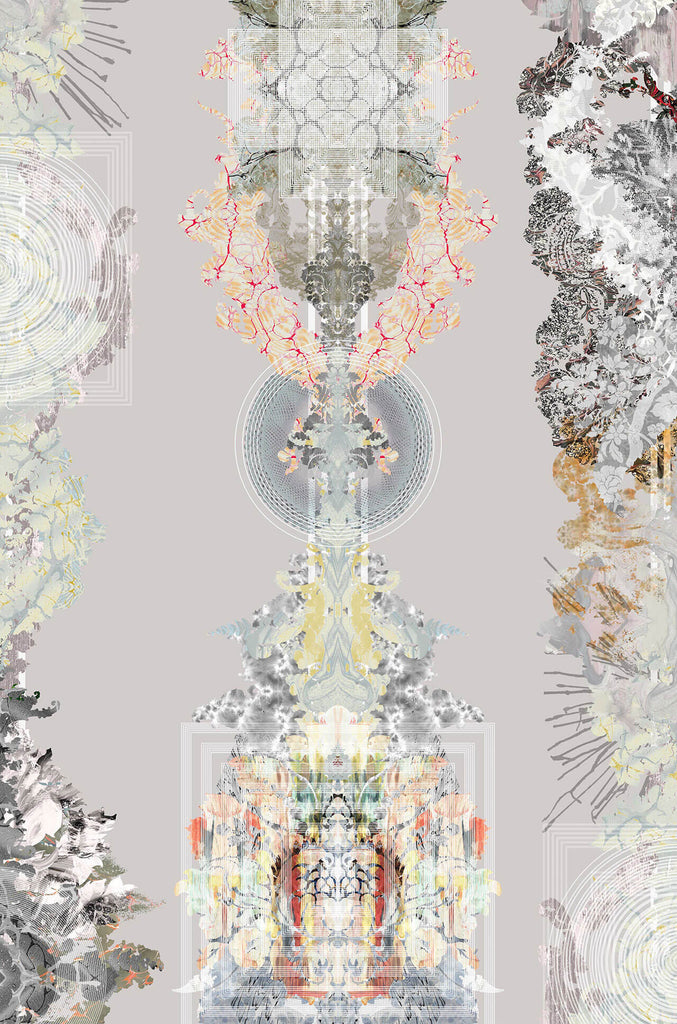 Totem Damask Glided Grey