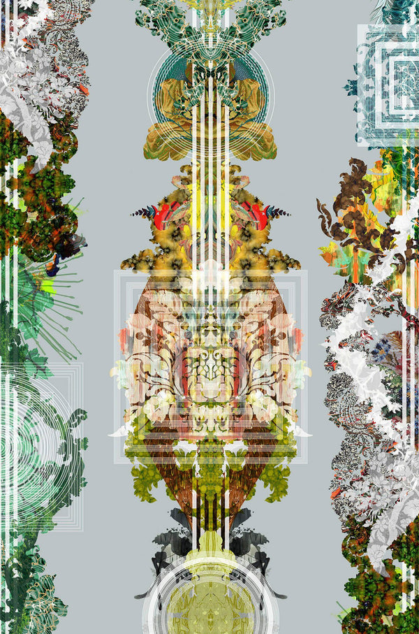 Totem Damask Irish Lichen | Timorous Beasties Wallcovering