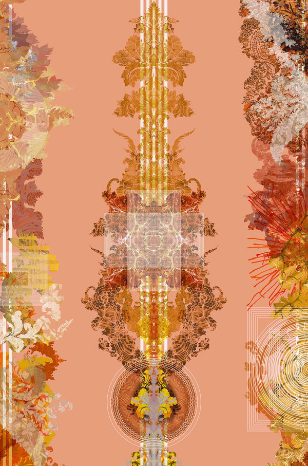 Totem Damask Pickled Quince | Timorous Beasties Wallcovering