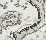 Tree Peony, Charcoal Grays on Ivory