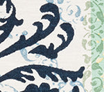 Tropical Damask, Westover on Dark Blues Greens