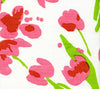 Tulips Multicolor, Multi-Pink Green on White