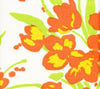 Tulips Multicolor, Orange Yellow Green on White